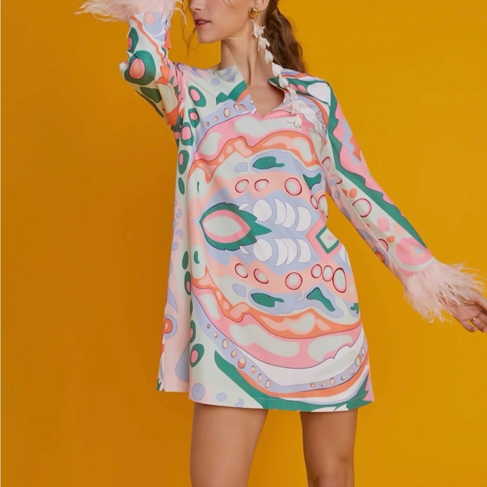 English Factory Chic A-Line Mini Tunic Dress